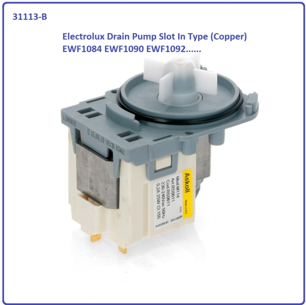 Code: 31113-B  Electrolux EWF1084 / EWF1090 / EWF1092 Drain Pump Water Pump / Drain Pump Washing Machine Parts Melaka, Malaysia Supplier, Wholesaler, Supply, Supplies | Adison Component Sdn Bhd