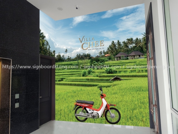 villa chee wallpaper sticker printing at sekinchan Percetakan Kertas Dinding Klang, Malaysia Supplier, Supply, Manufacturer | Great Sign Advertising (M) Sdn Bhd