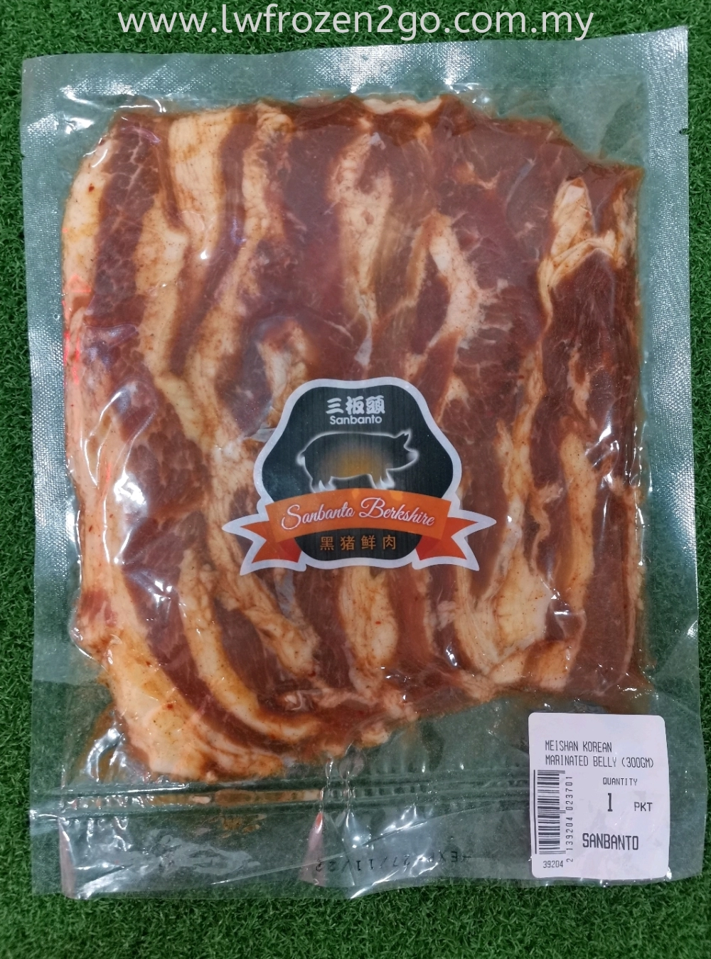 Sanbanto Berkshire Meishan Korean Marinated Pork Belly 300g