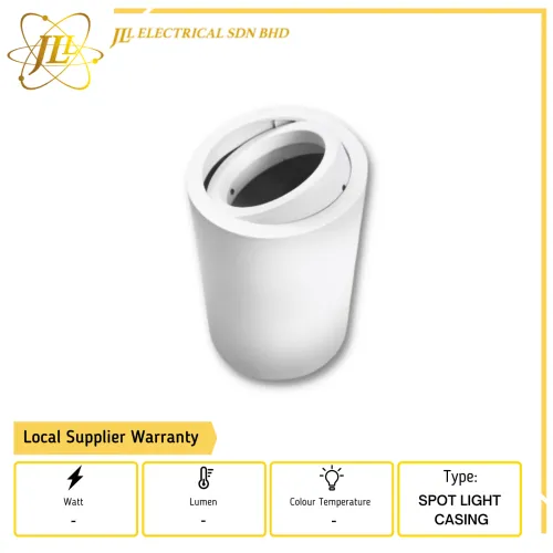 JLUX SHY-R1-SF-AL MILO TIN CEILING SURFACE SPOT LIGHT CASING [BLACK/WHITE]