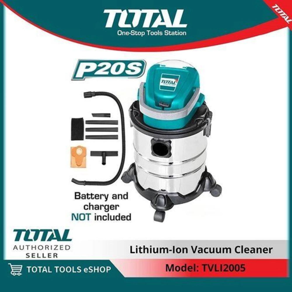 TOTAL 20V LITHIUM-ION CORDLESS VACCUM CLEANER - TVLI2005E