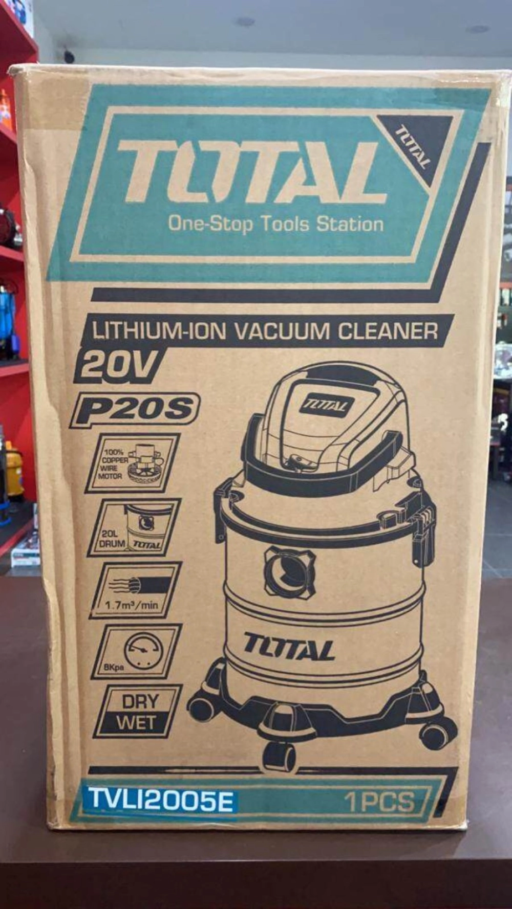 TOTAL 20V LITHIUM-ION CORDLESS VACCUM CLEANER - TVLI2005E