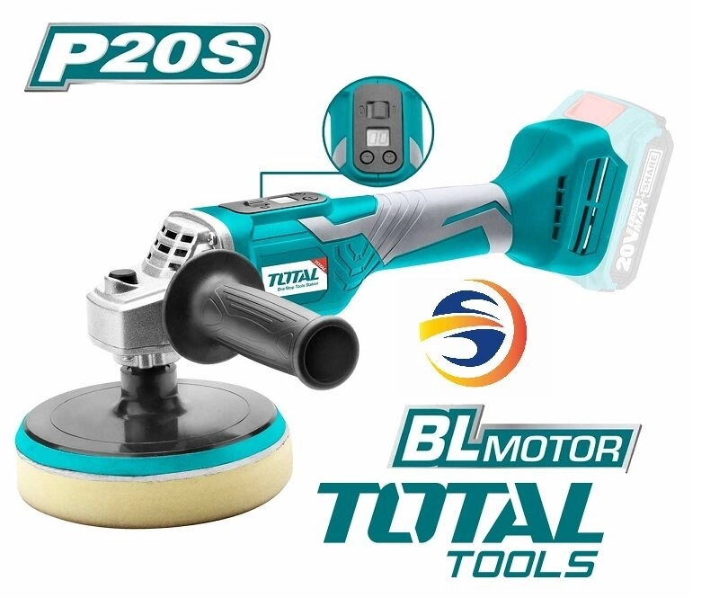 TOTAL 20V 5"(125MM) LITHIUM-ION BRUSHLESS ANGLE POLISHER - TAPLI2001