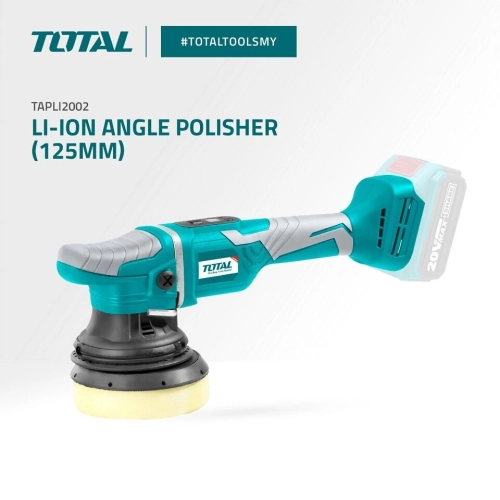 TOTAL 20V 5"(125MM) LITHIUM-ION BRUSHLESS M10 ANGLE POLISHER - TAPLI2002