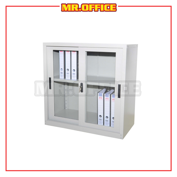 MR OFFICE : S110 HALF HEIGHT CUPBOARD WITH GLASS SLIDING DOOR STEEL FURNITURES Malaysia, Selangor, Kuala Lumpur (KL), Shah Alam Supplier, Suppliers, Supply, Supplies | MR.OFFICE Malaysia