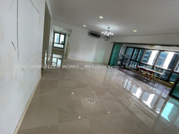 Marble Floor Polishing (Condo_KL) Refurbishment - polish Terrazzo /Marble Flooring Polished Selangor, Malaysia, Kuala Lumpur (KL), Petaling Jaya (PJ) Supplier, Suppliers, Supply, Supplies | Hong Sheng Floor Works