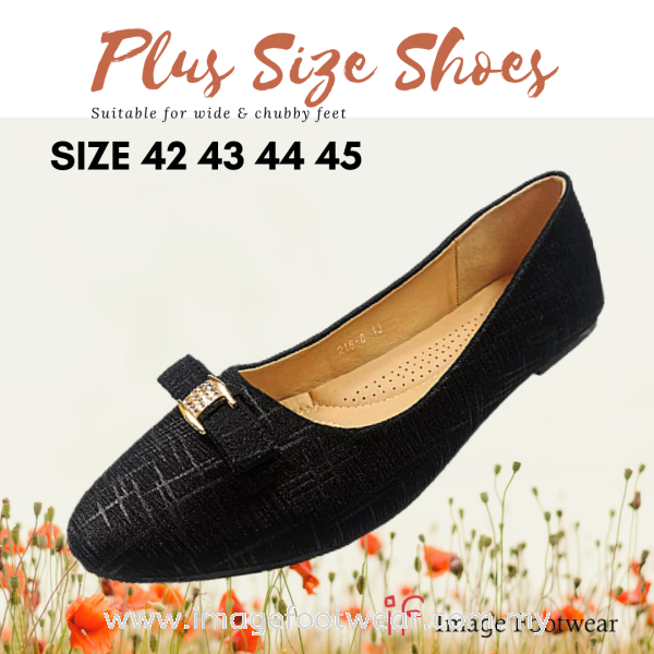 PlusSize Women Flat Shoes- PS-218-8 BLACK Colour Size Malaysia, Selangor, Lumpur (