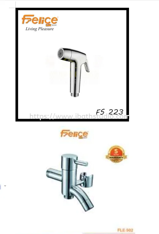 FELICE FS 223 + FELICE FLE 502 BIDET SPRAY SET 