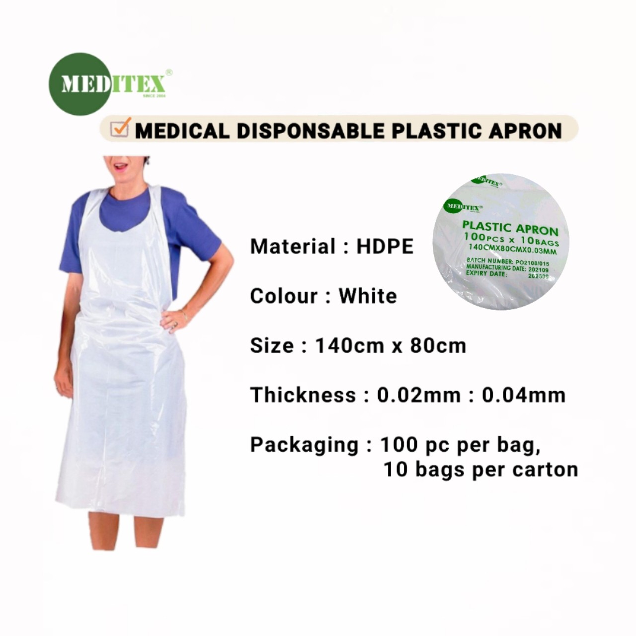 Plastic Apron- Medical disposable