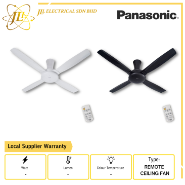 PANASONIC F-M14CZV BAYU 4 BLADE 56'' REMOTE CEILING FAN [BLACK/WHITE]