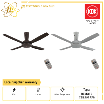 KDK K14XZ 4 BLADE 56'' REMOTE CEILING FAN [GY/PBR]