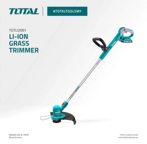 TOTAL 20V LITHIUM-ION CORDLESS GRASS TRIMMER - TGTLI20018