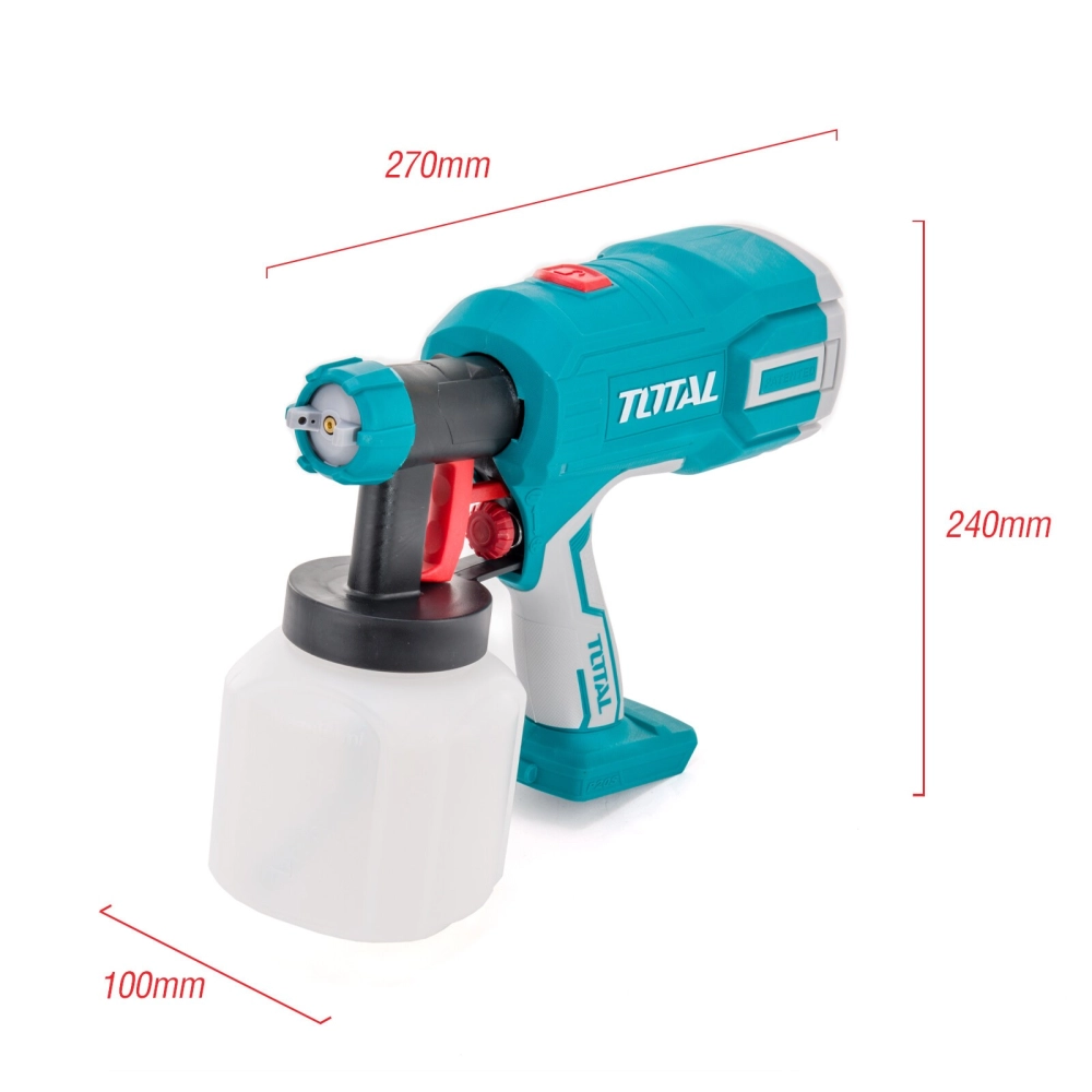 TOTAL 20V LITHIUM-ION SPRAY GUN 800ML - TSGLI2001