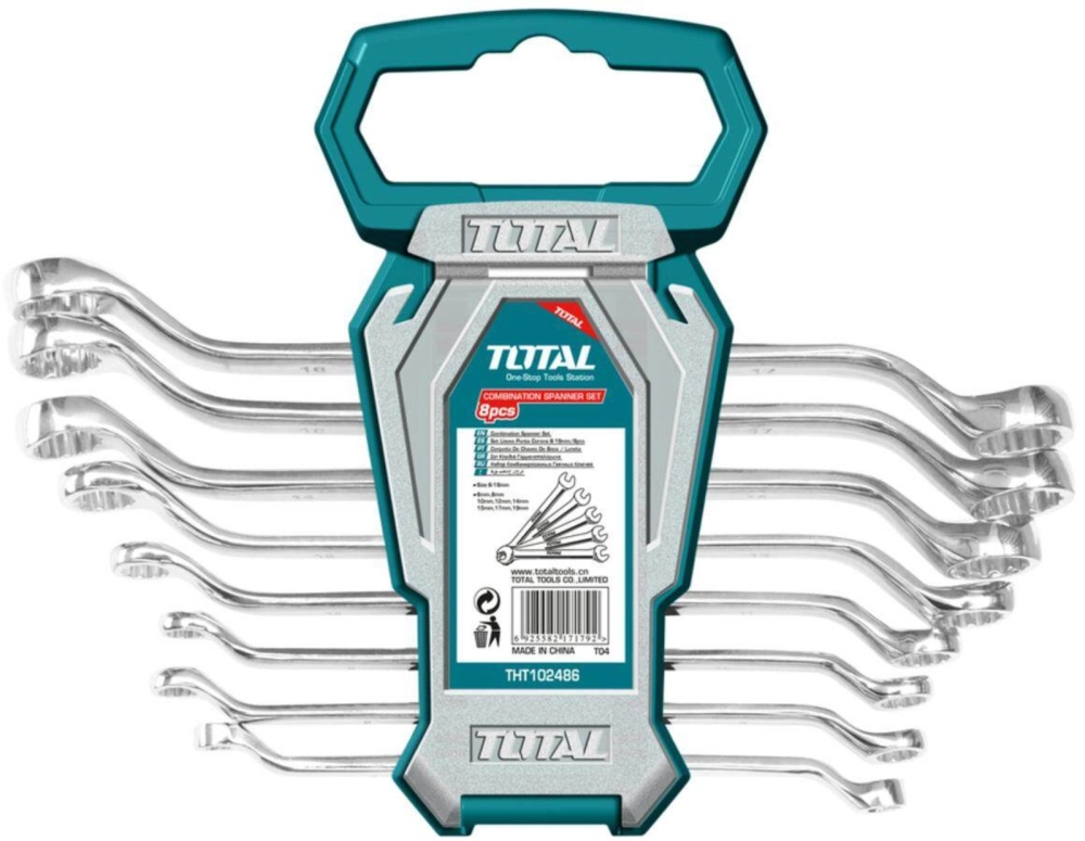 TOTAL 8PCS OFFSET RING SPANNER SET - THT102486