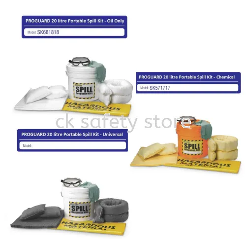 20 LITRE PORTABLE SPILL KIT - CHEMICAL/OIL/UNIVERSAL