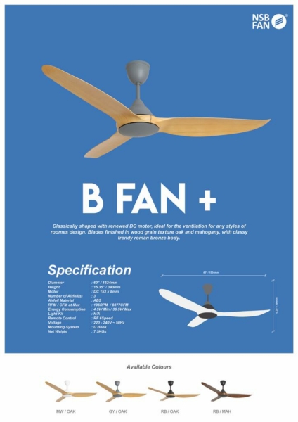 NSB DC B FAN+ Ceiling Fan Fan Johor Bahru (JB), Johor, Malaysia. Supplier, Suppliers, Supplies, Supply | HT Lighting Sdn Bhd