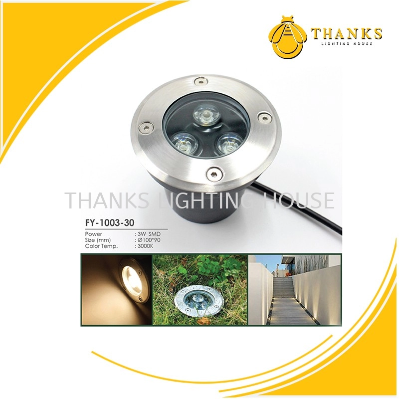 OUTDOOR UNDERGROUND BURIED LIGHT 3W 3000K 03-3001-YF