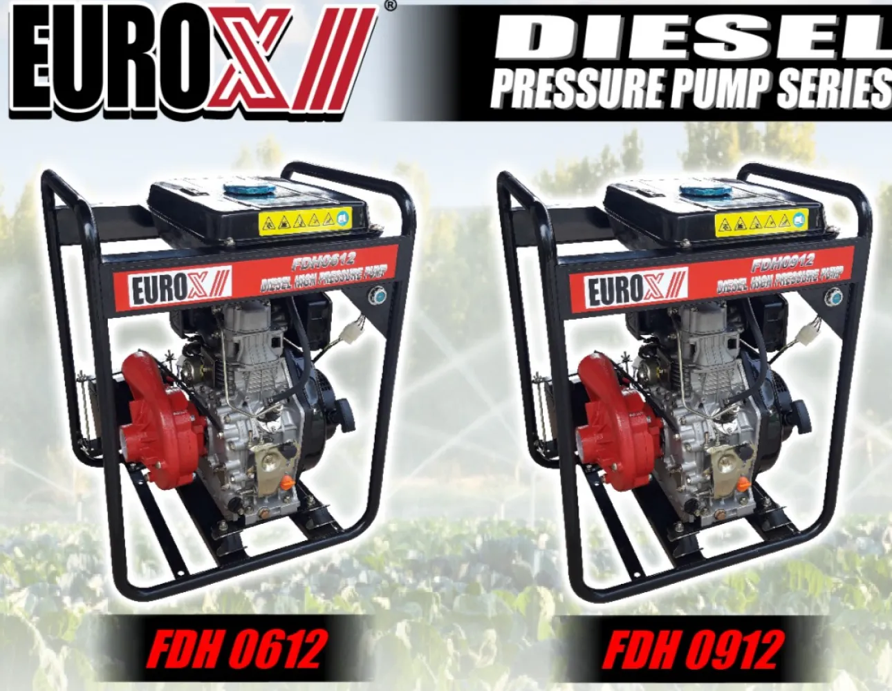 EuroX FDH0612/FDH0912 Diesel High Pressure Pump - Max. Discharged Head: 75 Mtr