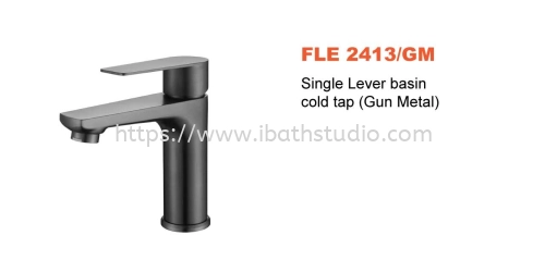 FELICE FLE 2413/GM SINGLE LEVER BASIN COLD TAP GUN METAL