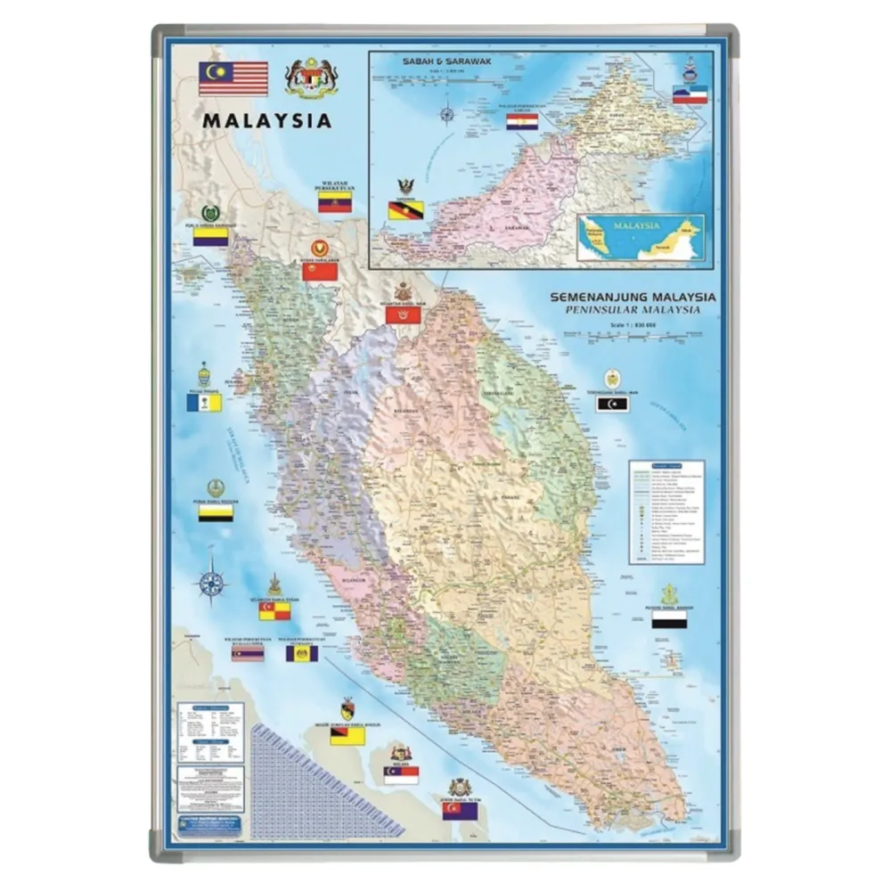 Map Board Malaysia & World Map Peta Dunia | Office Furniture Penang