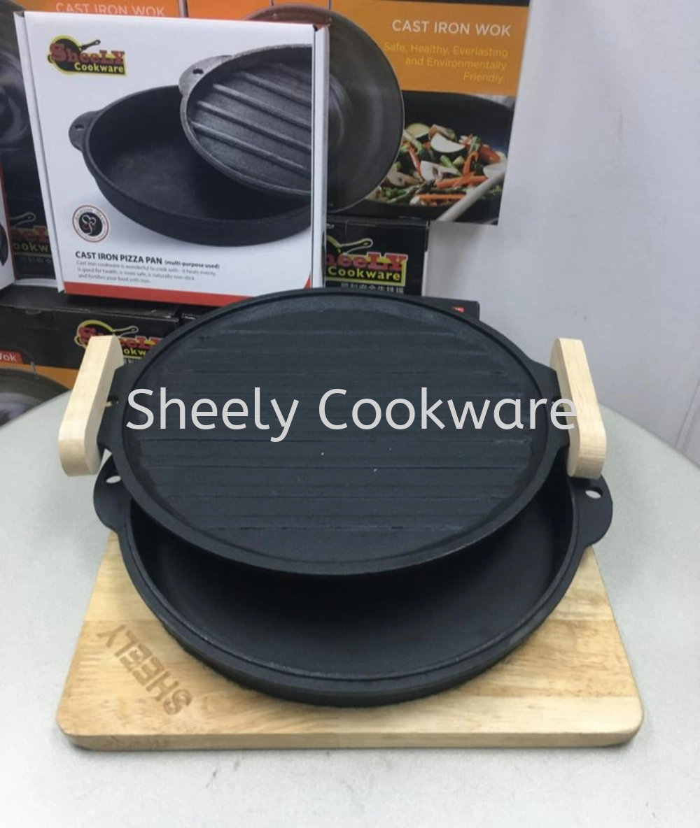 Sheely Pizza Pan Wooden Trivet + Handles (25cm Diameter)