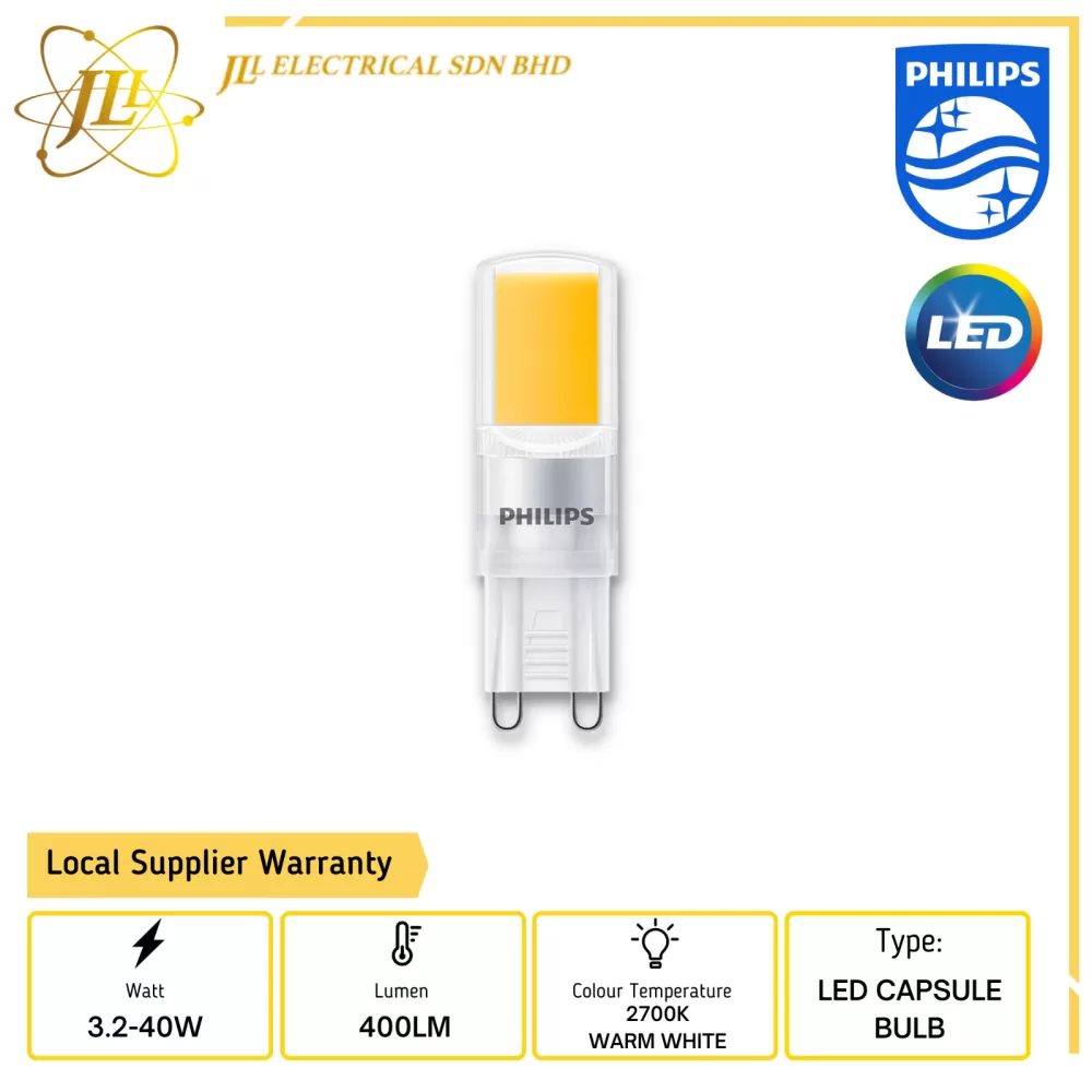 PHILIPS COREPRO LED CAPSULE 3.2W-40W 400LM ND G9 827 WARM WHITE  929002495502 PHILIPS LIGHTING PHILIPS OUTDOOR LIGHT Kuala Lumpur (KL),  Selangor, Malaysia Supplier, Supply, Supplies, Distributor | JLL Electrical  Sdn Bhd