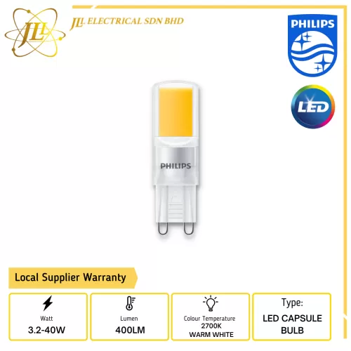 PHILIPS COREPRO LED CAPSULE MV 2.6W-25W G9 DIMMABLE 827 2700K WARMWHITE  9290023899 Kuala Lumpur (KL), Selangor, Malaysia Supplier, Supply,  Supplies, Distributor | JLL Electrical Sdn Bhd