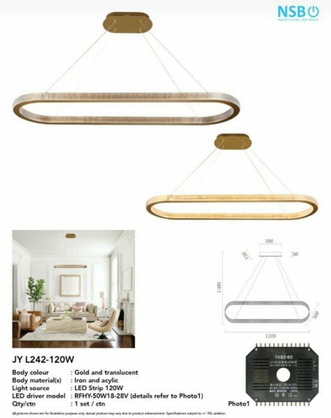 JY L242-120W Pendant Light Johor Bahru (JB), Johor, Malaysia. Supplier, Suppliers, Supplies, Supply | HT Lighting Sdn Bhd