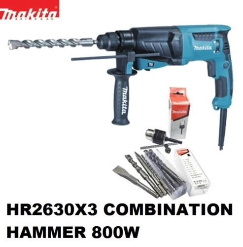 MAKITA HR2630X3 COMBINATION HAMMER (800W) SDS PLUS