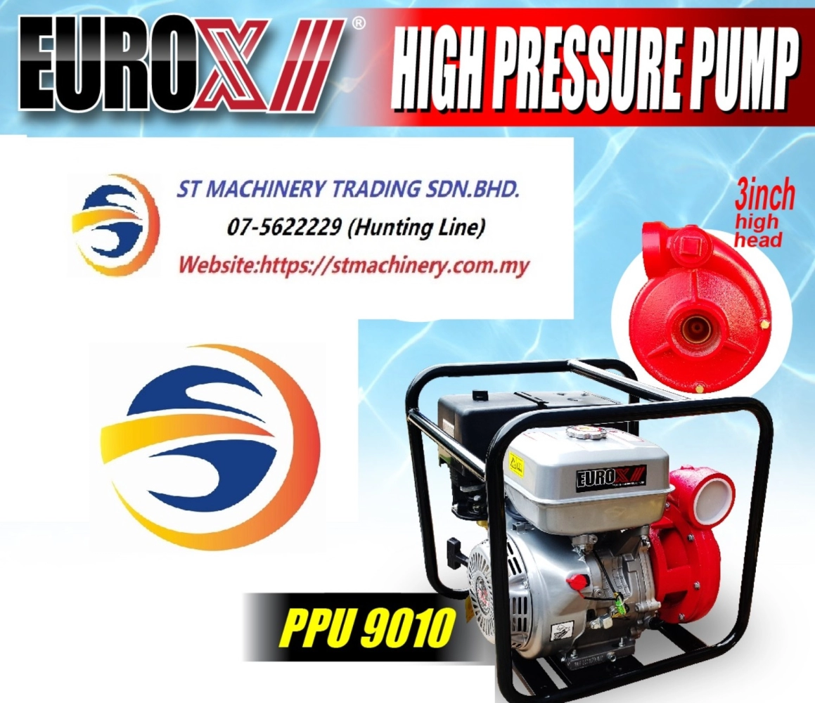 EuroX PPU6010/PPU9010 Gasoline High Pressure Water Pump - Max. Lift Head 60 / 70mtr