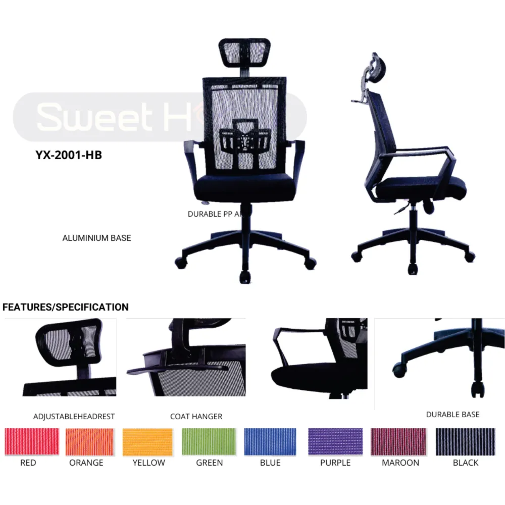 Ergonomic chair Mesh Office Chair Penang Business Grade Swivel Ergonomic Adjustable 