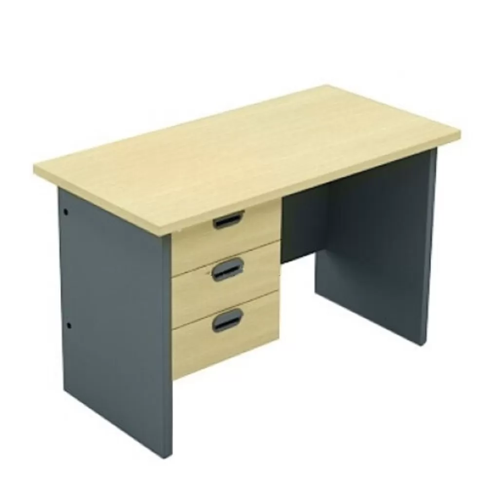 Standard Office Rectangle Table Set C/W Fixed Pedestal 3D I Writing Table  I Office Table Penang