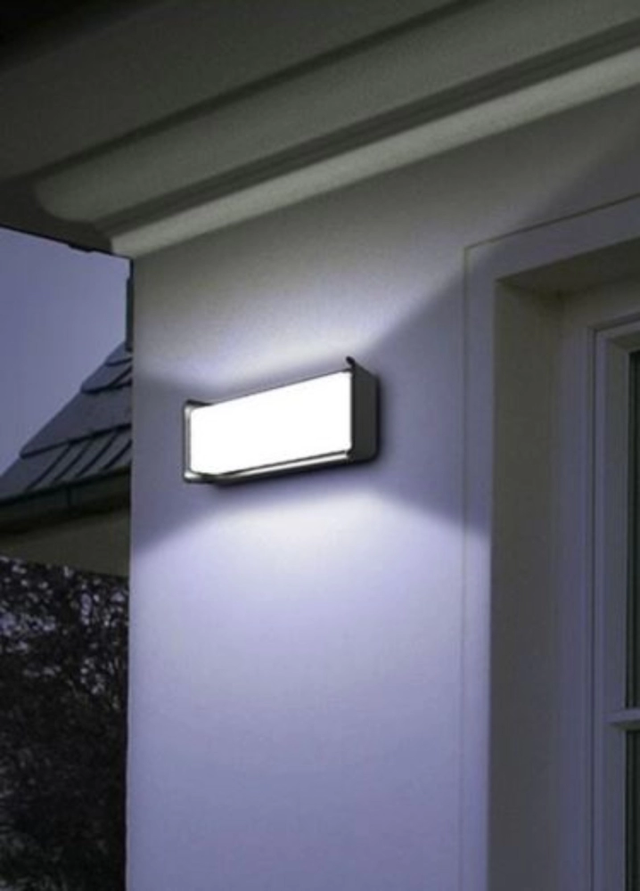 DESS GLESP-GL17103 15.5W 100-240VAC IP65 DARK GREY 3000K WARM WHITE LED OUTDOOR WALL LIGHT 