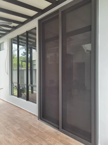 Security Stainless Steel Mosquito Wire Mesh Sliding Door @ Bandar Cemerlang