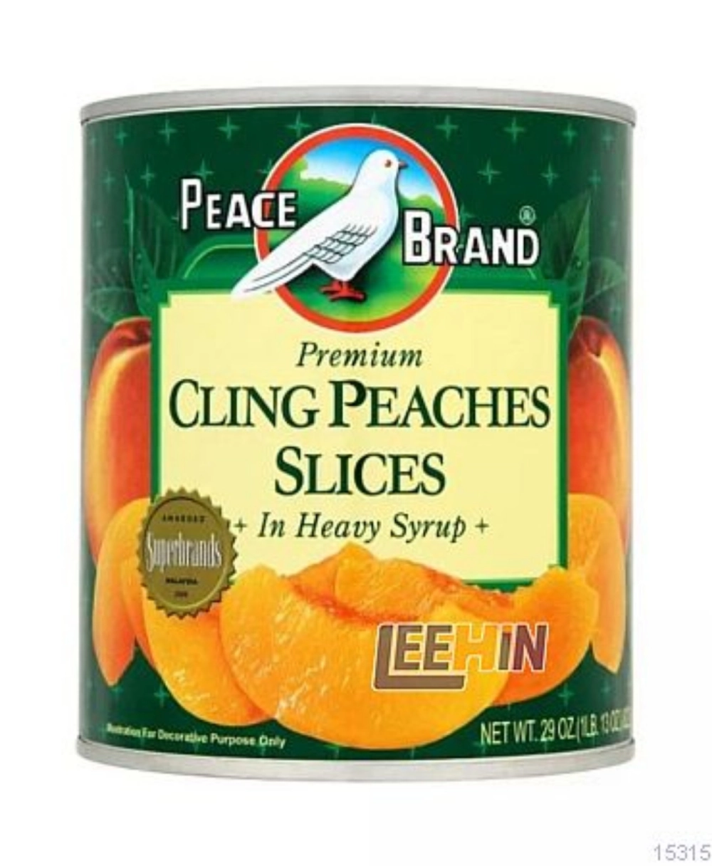 Peace Brand Cling Peaches Halves 825gm 白鸽蜜桃  [15314 15315]