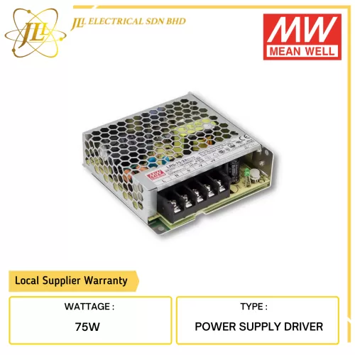 MEANWELL LRS 75W LED POWER SUPPLY DRIVER [12V/24V]