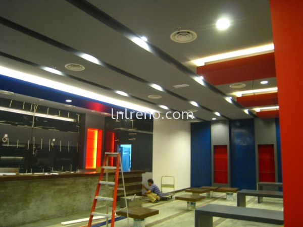 Fast food restaurant renovation work at KL PJ Fast food Renovation Petaling Jaya (PJ), Selangor, Kuala Lumpur (KL), Malaysia. Design, Renovation, Decoration | LNL Reno Enterprise