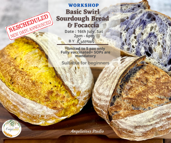 Basic Swirl Sourdough Bread & Focaccia Baking Workshop Baking & Culinary Kuala Lumpur (KL), Malaysia, Selangor, Danau Desa Class, Lesson, Workshop | Angelicioxs Studio