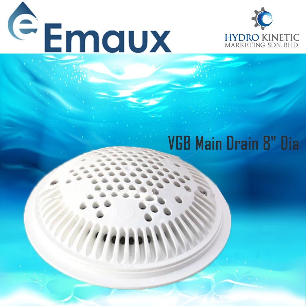 EMAUX VGB Main Drain 8" dia - SWIMMING POOL