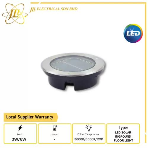 PENGUIN SIFL 3.7V IP67 120D LED SOLAR INGROUND FLOOR LIGHT COMES WITH REMOTE CONTROL [3W/6W] [3000K/6000K/RGB]