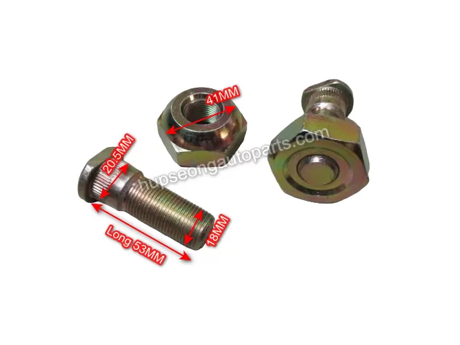 JBC FRONT RIGHT HAND WHEEL BOLT WITH NUT (WB-JBC-10FRA)