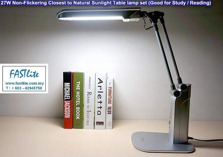 27W Non-Flickering & Eye Comfort Table lamp set (Closest to Natural Sunlight Spectrum)