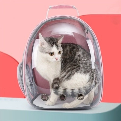 Beg Kucing Transparent Pet Carrier Bag/Cat Carrier Bag/Dog Carrier Bag/Cat Travel Space Carrier Backpack