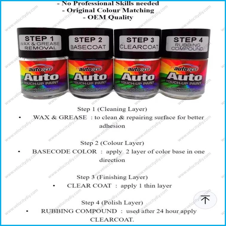 汽车修补漆）Autospa Touch-Up Paint Solvent Clear Coat Rubbing Compound Johor  Bahru (JB), Malaysia, Skudai Supplier, Suppliers, Supply, Supplies |  Velocitydiy Concept Store Sdn Bhd