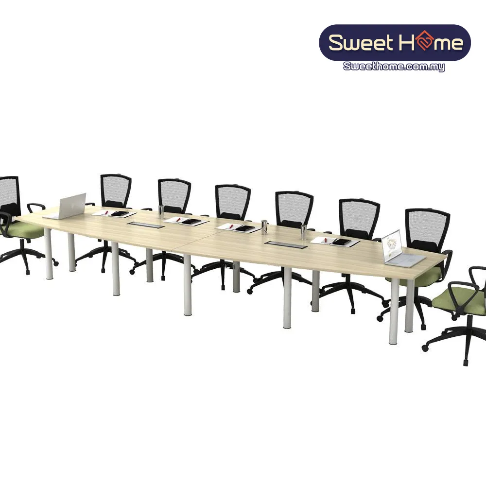 Boat Shape Conference Table Meeting Table Penang | Office Table Penang