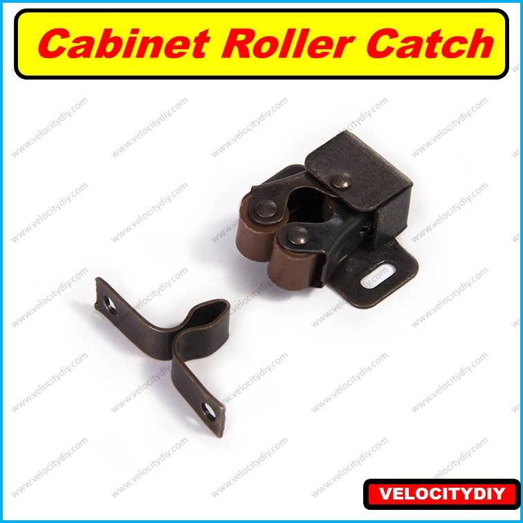 （双滚轮碰珠门夹扣）Double Roller Catch Brown Antique Copper Cabinet Roller Catch Door Latch Door Clip