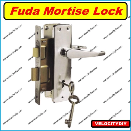 （铁门锁／木门锁）Fuda 2 Level Mortise Lockset 202/Door Lock/Mangga Pintu