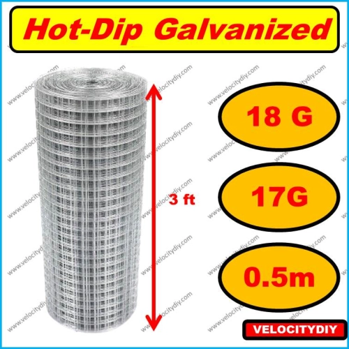 （电焊网/烧烤网/拜拜网/铁网）Welded Hot-Dipped Galvanized Wire Mesh/Jaring Besi/Dawai Besi/Animal Cage/Protect Plant 1m