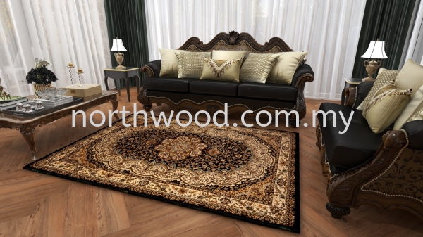 TURKI-IRAN 3731A-BLACK CREAM-1 Turki Amazon Motifs  Carpet Rug Kedah, Malaysia, Penang, Perlis, Alor Setar, Sungai Petani Supplier, Installation, Supply, Supplies | NORTHWOOD (M) SDN. BHD.