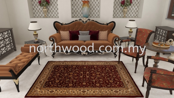 TURKI-IRAN 3444A-RED CREAM-1 Turki Amazon Motifs  Carpet Rug Kedah, Malaysia, Penang, Perlis, Alor Setar, Sungai Petani Supplier, Installation, Supply, Supplies | NORTHWOOD (M) SDN. BHD.